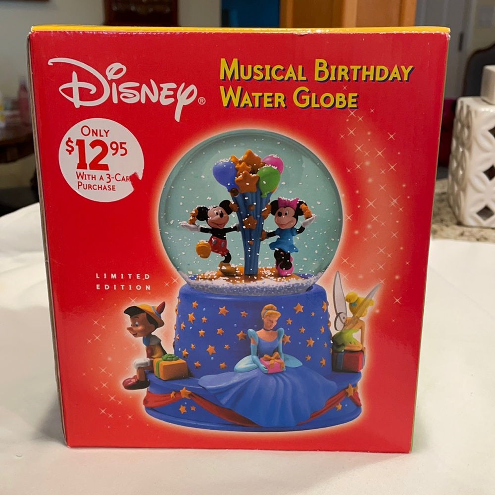 Disney Musical Birthday Water Globe